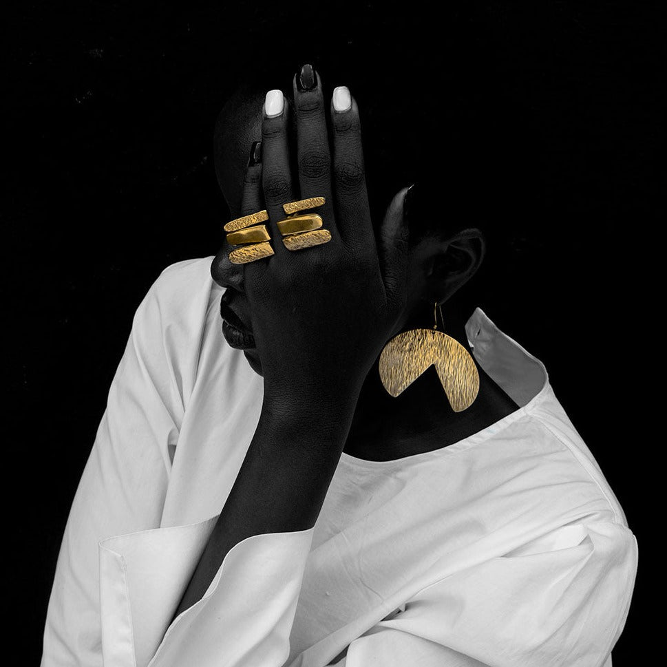 Akuu Brass Statement Ring